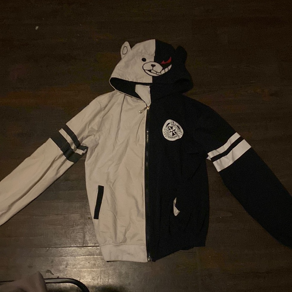 Danganronpa anime Monokuma zipper hoodie
